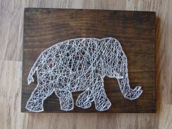Elephant String Art Elephant Art Elephant Decor Nursery