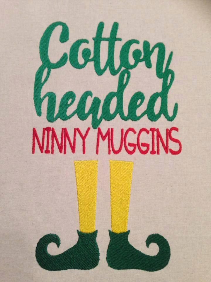 cotton headed ninny muggins, elf, machine, embroidery, design, 9