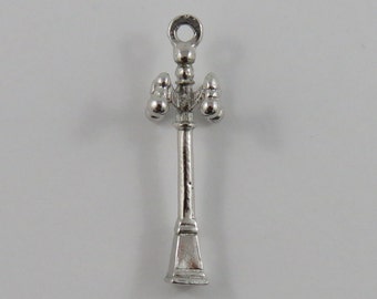 Lamp Post Sterling Silver Charm For Bracelet