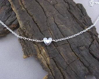 Bracelet Necklace Heart Chain silver plated