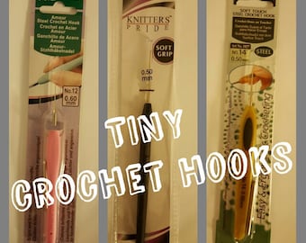 Tiny Steel Crochet Hook| 1.00mm | .90mm | .75mm | .60mm | .50mm |Tatting| installing braids|dreadlock maintenance|beading|CLOVER Soft touch
