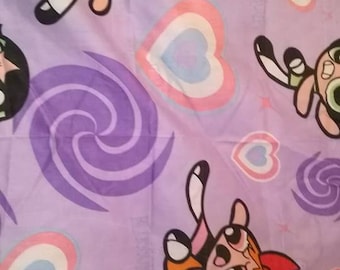 Purple Powerpuff Girls Fabric