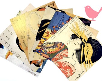 Scrap Pack - Japanese origami paper ephemera, paper scraps Lot 1
