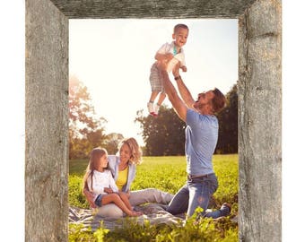Rustic Wood Frame, Barnwood Picture Frame, Reclaimed Wood Frame, 5x7, 8x10, 10x10, 12x12, 11x14, 11x17, 16x20 & More | 1 1/2" Molding