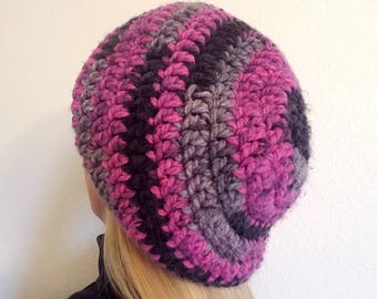 READY TO SHIP - Slouchy Hat - Slouchy Beanie - Loose Hat - Crochet Beanie - Crochet Hat - Knit Hat - In Stock