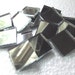 25 - 3/4 inch SILVER Mirror Hand Cut Glass Mosaic Tiles