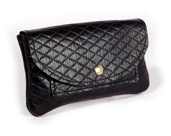 Black leather women's wallet