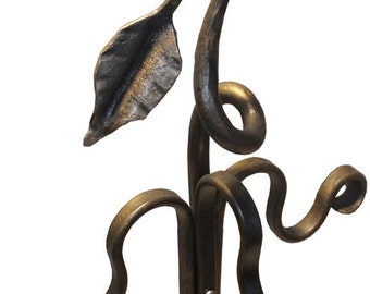 Wrought Iron Leaf Fireplace Tool Stand