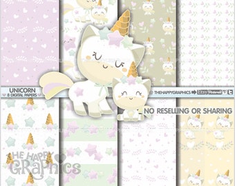 Unicorn Digital Paper, 80%OFF, COMMERCIAL USE, Unicorn Pattern, Printable Paper, Animal Pattern, Mom Pattern, Mom Digital Paper, Mothers Day