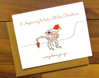 Funny Christmas Card - Star Wars Christmas Card - Funny Star Wars Card Christmas - Geek Christmas Card - Star Wars Holiday