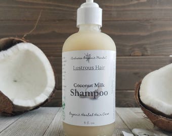 Organic Coconut Milk Shampoo, Natural Shampoo, Organic Shampoo, Natural Hair Care, Chemical Free Shampoo