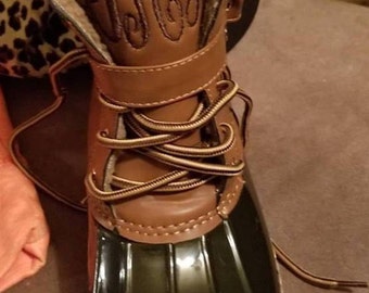 Waterproof Monogrammed Duck Boots