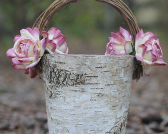 Flower Girl Basket Shabby Chic Rustic Weddings