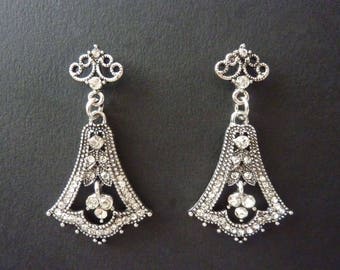 Vintage Earrings Art Deco Earrings Great Gatsby Earrings Art Nouveau Earrings Wedding Earrings Drop Bridal Earrings Downton Downtown Abbey