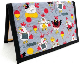 Knitting Crochet Pattern Holder - Pattern Wallet Chart Keeper - Chicken Knits