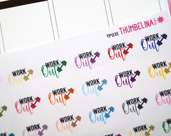 Work Out Script Planner Stickers (TP231)