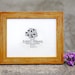 Yellow picture frame with opening 9.75x9.75 inches