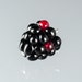 Glass Blackberry Charm Lampwork bead fruit jewelry hand blown glass art Birthday gift, Easter gift for gardener, cook, chef