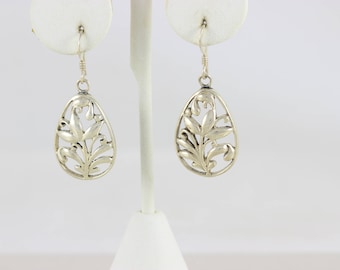 Sterling Silver Filigree Dangle Drop Earrings