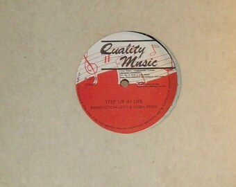 Barrington Levy & Sassa Frass Step Up In Life b/w Computer Paul At Work Version Jamaican Pressing Reggae 12"