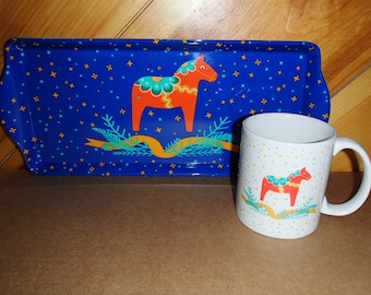 Scandinavian Swedish Dala Horse Coffee Tea Mug #232U