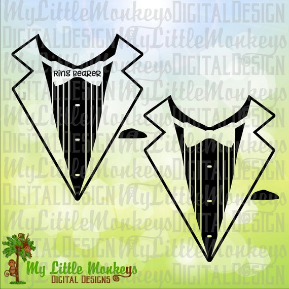 Tuxedo SVG Tuxedo T-Shirt Ring Bearer Design clipart and Cut