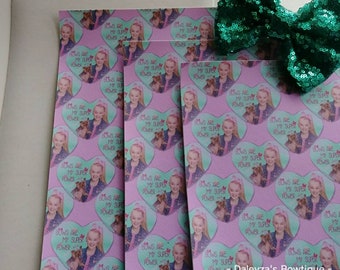 Jojo Siwa printed leather, Jojo siwa leather, jojo siwa, vegan leather, faux leather, bow making, bows, printed leather