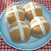 Crochet Pattern for Easter Hot Cross Buns - Crochet Food, Play Food, Toy Food