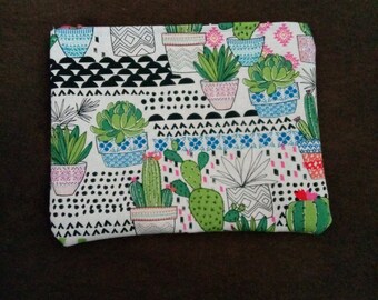 Cactus succulent hipster small make up bag