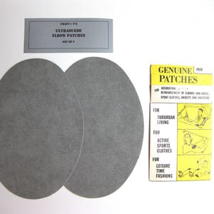 Elbow Patches - Medium Gray Ultrasuede - Set of 2