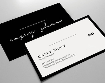 Business Card Design / Business Card Template / Small Business / Pre-made Business Card / Downloadable / Printable Business Card