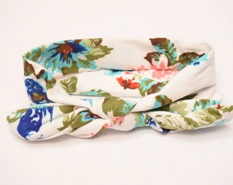 Floral baby top knot headband