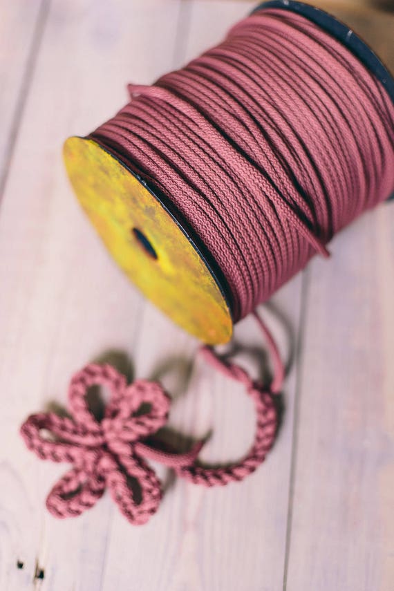 DARK PINK cord- macrame cord- knitting supplies- knitting yarn- crochet rope- chunky yarn- diy projects- craft projects- macrame cord #52