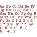 Machine Embroidery Font Designs - Font Letters, Numbers, Symbols Font Alphabet - 0.5 , 0.75 and 1 inch Sizes