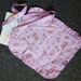 Tote bag with frills cupcakes and macarons pink and purple