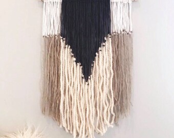Boho wall decor | yarn wall hanging | yarn macrame | wall decor