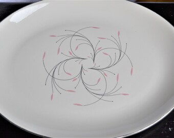 HOMER LAUGHLIN 1950s Retro Platter Rhythm Capri Pattern Serving Platter Midcentury Modern