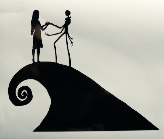 the nightmare before christmas jack and sally decal nightmare before christmas sally silhouette