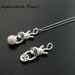 Solid sterling silver necklace setting, pedant blank without pearl, monkey and moon, Jewelry DIY, gift DIY, cute, simple and fashion