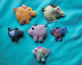 Soft Colorful Pig family
