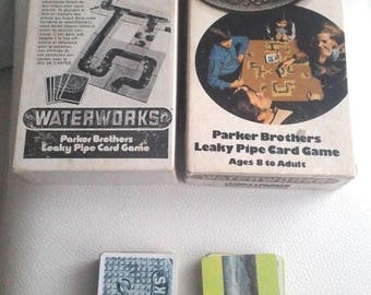 WATERWORKS Leaky Pipe card game A-21 Parker Brothers (1972)