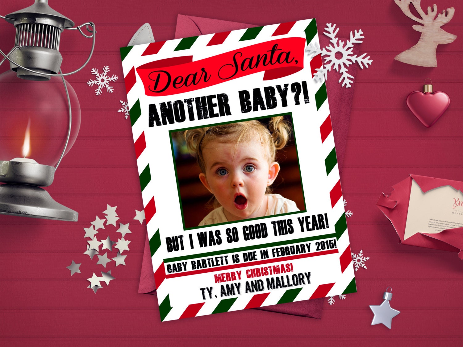 christmas pregnancy announcements dear santa second third christmas birth announcement ideas