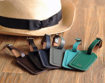 Personalised Recycled Leather Luggage Tag