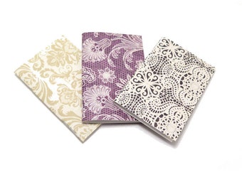 3 Mini Notebooks, 20 Unlined Pages, 3x2 Inches