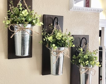 Rustic Wall Decor, Rustic Decor, Farmhouse Wall Decor, Wall Decor, Home Decor, Galvanized Wall Decor, Metal Wall Decor, Hanging Planter
