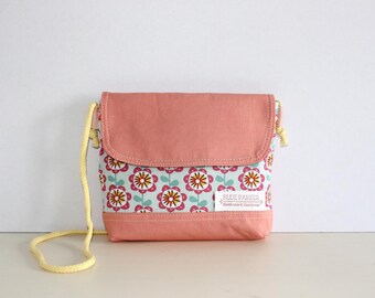 Little Bag, Children bag, Kids bag, Girls bag, Canvas Bag, Gift for Her, Gift for kids, Pink Bag, Floral Bag, Flowers Bag