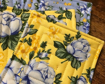 Fabric coaster set, (6) mug rug, free shipping #76