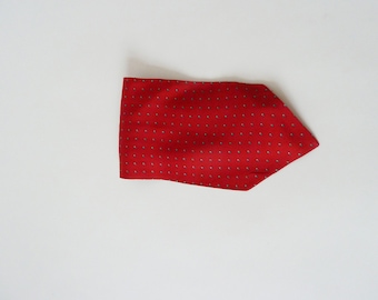 Red put a scarf for men, Steckschal, vintage silk scarf, tie
