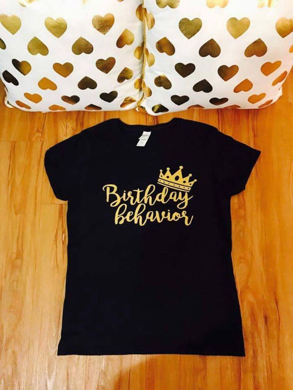 birthday behavior shirt with lips