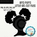 Afro Puffs Little Girl Silhouette | Little Girl Silhouette | SVG Cut File | African American Girl Silhouette | Designer Resources Clip Arts